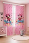 Skater Minnie Patterned Children's Baby Room Background Curtain (Single Wing Pricing) - 3