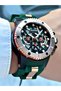 Function Green Color Hunter Silicone Cord Steel Case Men Wrist Watch 535.857Mr - 2