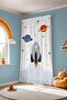 Rocket and Space Patterned Children's Baby Room Background Curtain (Single Wing Pricing) - 4