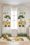 Safari Tour Travelers Patterned Children's Baby Room Background Curtain (Single Wing Pricing) - 2