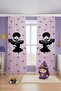 Pink Wednesday Addams Patterned Children's Baby Room Background Curtain (Single Wing Pricing) - 3
