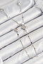 Brass Zircon Stone Pole Star Model Silver Color Y Necklace Tj-Bko10453