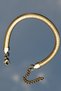 Steel Italian Flat Snake Worm Bracelet 6 mm Gold Color |   Non-Blackening, Unisex, 2 Years Warranty