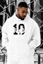 3 Yarn Combed Cotton Number 10 Printed Large Size Sweatshirt