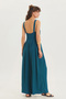Thick Strap V-Neck Long Jumpsuit Navy Blue - 4