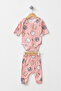 Patterned 2-Piece Baby Girl Bodysuit Set - 2