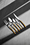 Elegance Gold Satin 72 Piece Boxed Cutlery Set for 12 People - 2