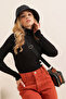 Women's Turtleneck Knitwear Sweater Black 1221 - 3