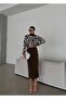 Speckled Full Fisherman Skirt-Sweater Women's Knitwear 2-Piece Set - 2