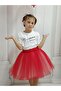 There Is a Model Red / White Fluffy Tutu Skirt April 23 October 29 Show Skirt - 2