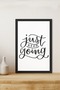 Just Keep Going تصميم طاولة MDF ذات مظهر إطاري مكتوب