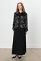 Embroidery Detailed Skirt Jacket Knitted Suit Black - 3