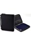 Leather Portfolio Padfolio with Zipper, Important File Document Organizer Case, Folders w - 5