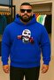 3 Yarn Combed Cotton Mask Printed Large Size Sweatshirt