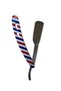 Fontenay Razor with Cover Attachable Color Steel Beard Razor - Stainless Matte White/Red/Blue - 3