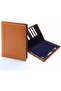Leather Portfolio for Men and Women, Document File Folder Organizer Padfolio with A5 Note - 3