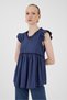 Blouse with Ruffle Sleeve Detail 8053A