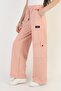 Girls' Wide Leg Pocketed Comfortable Cut Combed Cotton Sweatpants - 2
