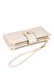 Women's Soft Texture Leather Card Holder and Wallet - Beige - 3