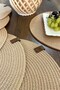 American Service / Presentation Plate Mat / Cream White Gray Coffee Color Options / 6 Pieces Jute Supla - 2