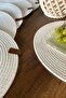 American Service / Presentation Plate Mat / Cream White Gray Coffee Color Options / 6 Pieces Jute Supla - 5