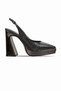 Yady Women's Shiny Stone Detailed Thick Platform Evening Dress Heeled Shoes 4116