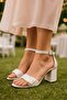 Daily Women's Sandals with Buckle, Thick Heeled, Strapped Ankle-tied, Blunt Toe, Comfortable Sole 209 - 2