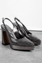 Yady Women's Shiny Stone Detailed Thick Platform Evening Dress Heeled Shoes 4116 - 4