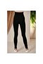Women's Black Size M Flexible Fabric Maternity Leggings - 4