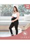 Nt Women's Adjustable Waist Black Cotton Lycra Maternity Leggings - 2