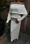 Ecru Madonna Collar Skirt Suit 10078 - 6