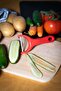 Matte Red Slingshot Peeler – Stainless German Steel, Ergonomic Handle, Two-Way Use - 2
