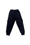 Unisex Black Cargo Pocket Sweatpants Compact Fabric - 2