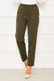 Elastic Waist Skinny Leg Trousers Khaki - 2