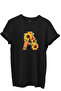 Sunflower Patterned Letter "A" Printed 100% Cotton Regular Fit Unisex T-Shirt