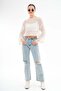 Women's Loose Mesh Short Sweater 255196 - - 4