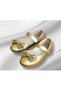 Girl Child Gold Gold Orthopedic Sole Bow Ballerina - 2