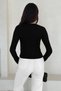 Women's Burgundy Long Sleeve Blouse – Stylish Design with Gold Button Detail - 3