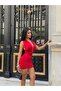 Saja Rsln Crystal Lycra Fabric Tie-Up Low-Cut Dress - 2