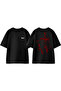 One Punch Man 7 Design Back Printed Cotton Black Oversize T-Shirt