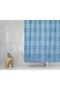 Bathroom Curtain 1X120X200 Single Wing Shower Curtain Ring Shower Curtain 5033 Blue - 2