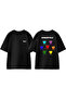 Undertale Game 4 Design Back Printed Cotton Black Oversize T-Shirt