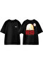 One Punch Man 4 Design Back Printed Cotton Black Oversize T-Shirt
