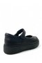 818 Orthopedic 100% Genuine Leather Lightweight Girls' Preschool Black Ballerinas - 4
