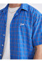 Comfortable Fit Short Sleeve Plaid Men's Shirt - 3