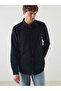 Slim Fit Long Sleeve Men's Textured Shirt