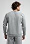 Eastside Gray Crew Neck Embroidered Loose Fit Men's Sweatshirt - 3