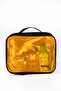 Large Size Thermal Insulated Black Makeup Bag with Orange Transparent Cover