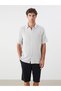 Timeless Clothing & Timeless Choices Standard Fit Short Sleeve Striped Muslin Men's Shirt