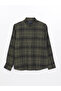 Giyçık Store Khaki Regular Fit Long Sleeve Plaid Poplin Men's Shirt - 5